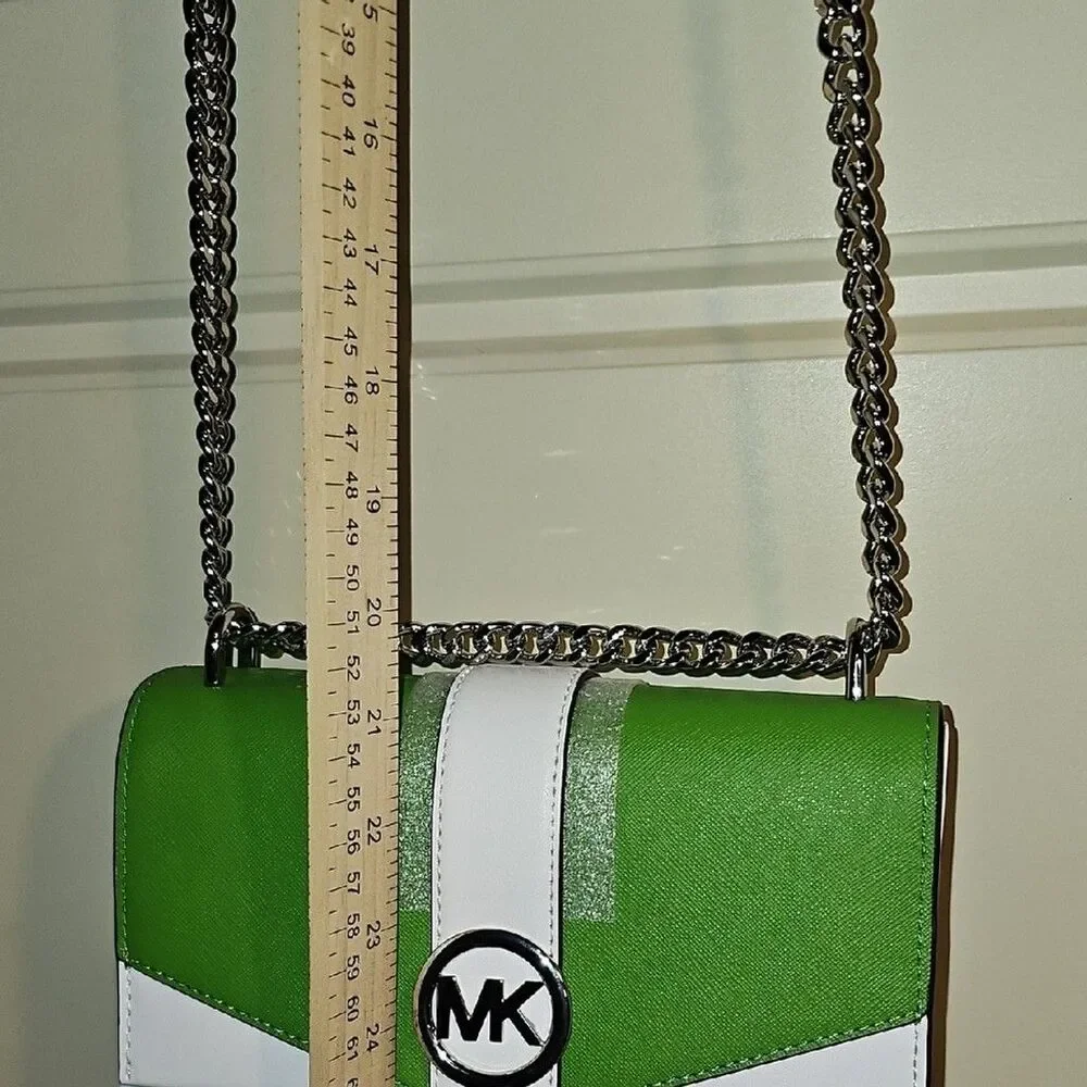 Michael Kors Green and White Crossbody Bag NWT